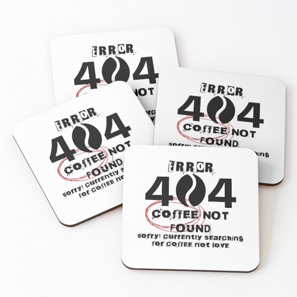 Item preview, 404 Coffee Not Found – Funny Tech Coffee Tee designed and sold by teemugcreation.