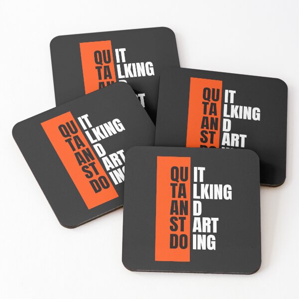 Item preview, Quit Talking and Start Doing – Motivational Quote Design designed and sold by Raven Studios.