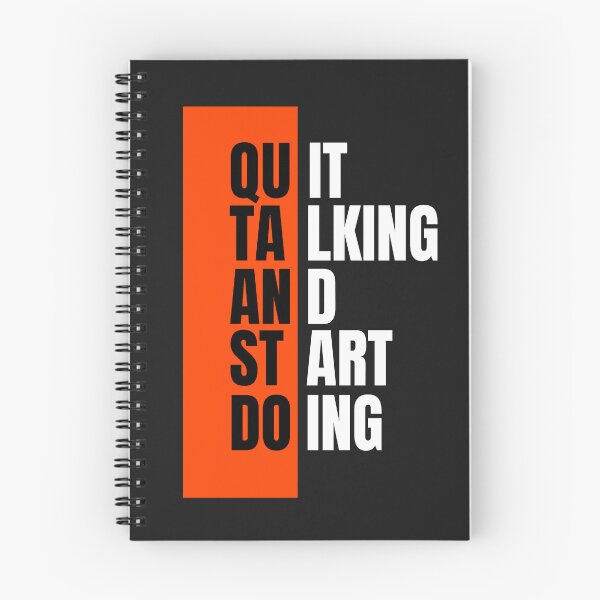 Item preview, Quit Talking and Start Doing – Motivational Quote Design designed and sold by Raven Studios.