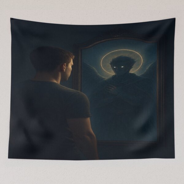 Item preview, Mirror of the Celestial Being 3D Surreal Reflection Art designed and sold by VelureArt.