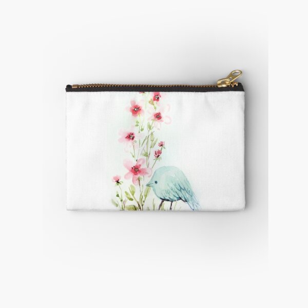 Item preview, Watercolor Bluebird and Flowers designed and sold by Kara Draws.
