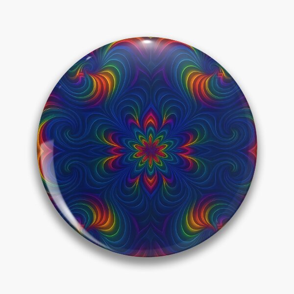 Item preview, Psychedelic Rainbow Fractal Pattern – Trippy Kaleidoscope Vortex Design designed and sold by dbomba.