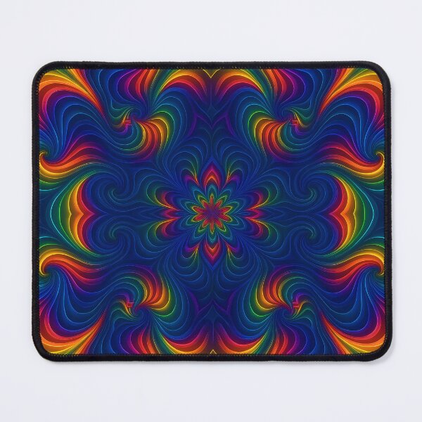 Item preview, Psychedelic Rainbow Fractal Pattern – Trippy Kaleidoscope Vortex Design designed and sold by dbomba.