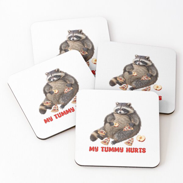Item preview, My Tummy Hurts Funny Raccoon designed and sold by TeeARTHY.