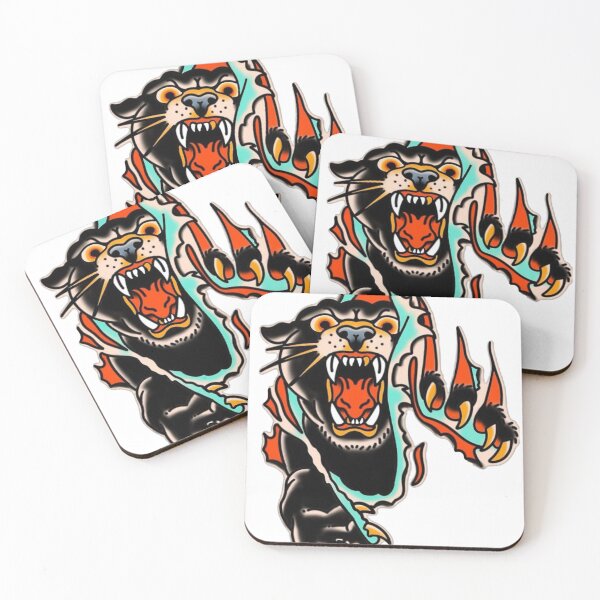 Item preview, Panther Tattoo Ripping and Tearing Color Design designed and sold by Leision.