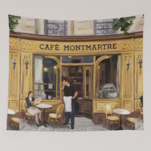 Item preview, Montmartre Paris Travel Poster | Café Montmartre Vintage French Poster designed and sold by CARRAANN.