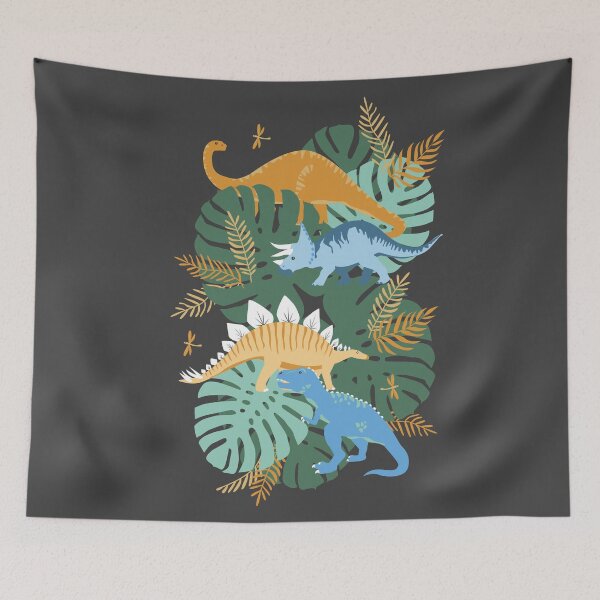 Item preview, Jungle Dinosaurs - Half Drop designed and sold by latheandquill.