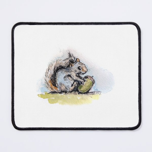 Item preview, Watercolor Squirrel with an Acorn designed and sold by Kara Draws.