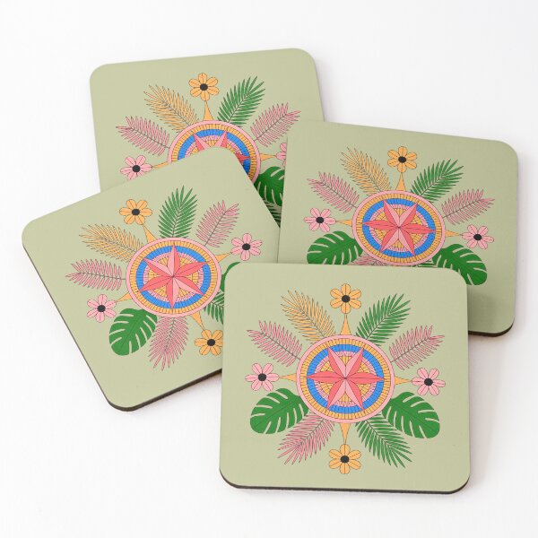 Item preview, Ocean Compass Floral Mandala designed and sold by VibrArtco.