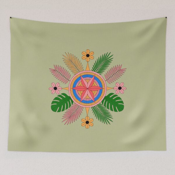 Item preview, Ocean Compass Floral Mandala designed and sold by VibrArtco.