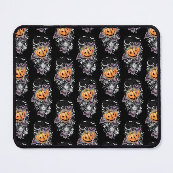 Item preview, Happy Halloween Eerie Pumpkin with Black background designed and sold by Inky Paige.