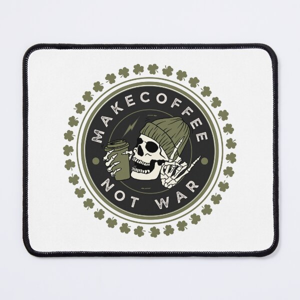 Item preview, Make Coffee Not War Skull Coffee Vintage Design designed and sold by Catpuccino.
