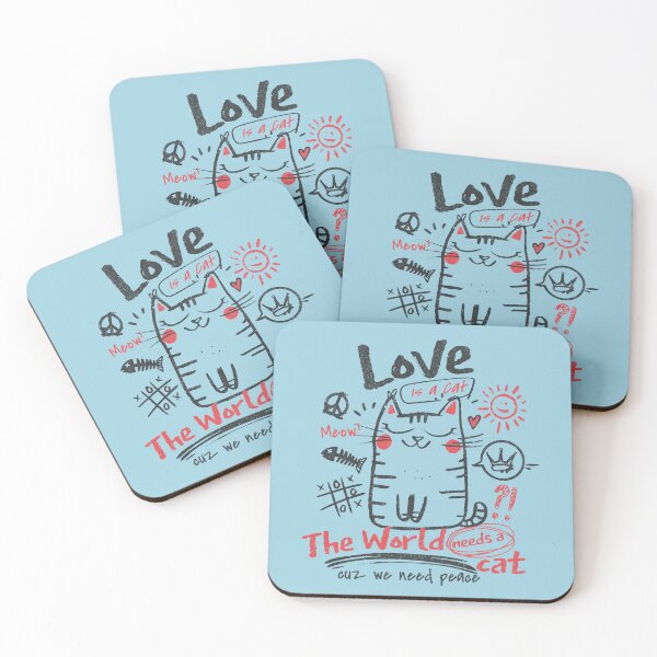 Item preview, The World Needs A Cat Love And Peace Cool Cat Lovers Design designed and sold by chrisrivait.