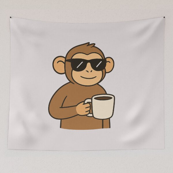 Item preview, Cool Monkey with Sunglasses Coffee design – Funny Relaxed Animal  designed and sold by Printessive Designs.