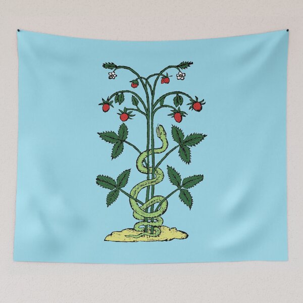 Item preview, Renaissance Emblem Snake and Strawberries Virgil designed and sold by Pixelchicken.
