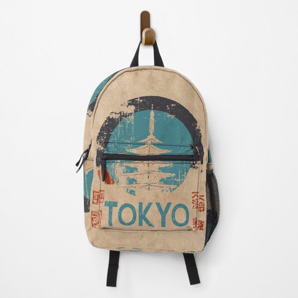 Item preview, Tokyo Japan Vintage Travel Poster | Pagoda Ukiyo-e Style Wall Art designed and sold by TuncGK.