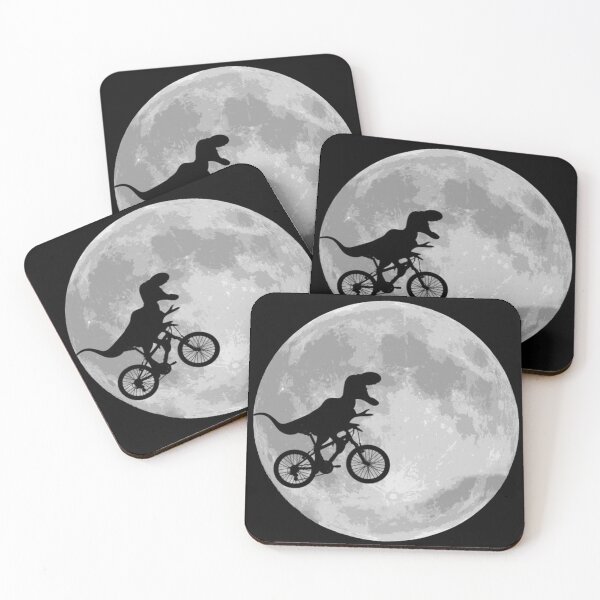 Item preview, Dinosaur Moon Ride – Funny T-Rex on Bike Parody Design designed and sold by Dragonfly-10.