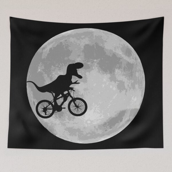 Item preview, Dinosaur Moon Ride – Funny T-Rex on Bike Parody Design designed and sold by Dragonfly-10.