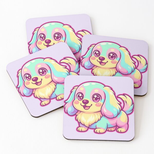 Item preview, Kawaii Pastel Dachshund – Cute Colorful Puppy Cartoon, Adorable Dog Lover Gift designed and sold by TheLongPaw.