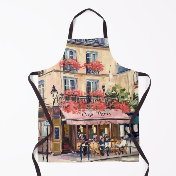 Item preview, Montmartre Paris Travel Poster | Café Paris with Red Flowers designed and sold by CARRAANN.