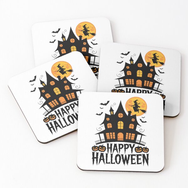 Item preview, Creepy Haunted Mansion with Full Moon and Pumpkins designed and sold by TomxDesign.