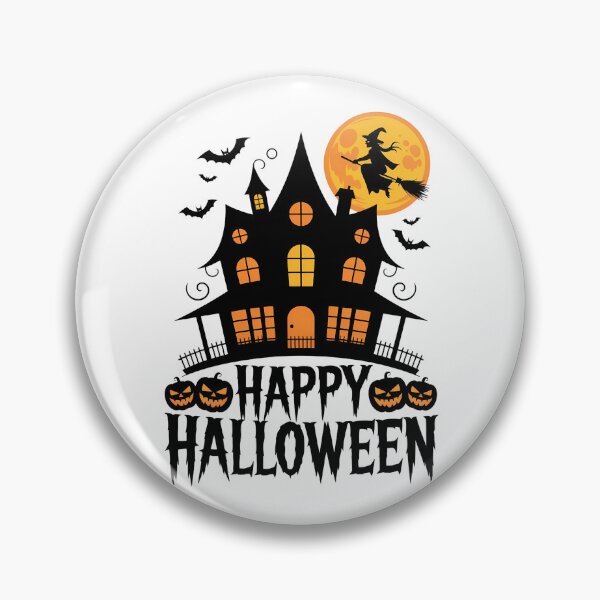 Item preview, Creepy Haunted Mansion with Full Moon and Pumpkins designed and sold by TomxDesign.