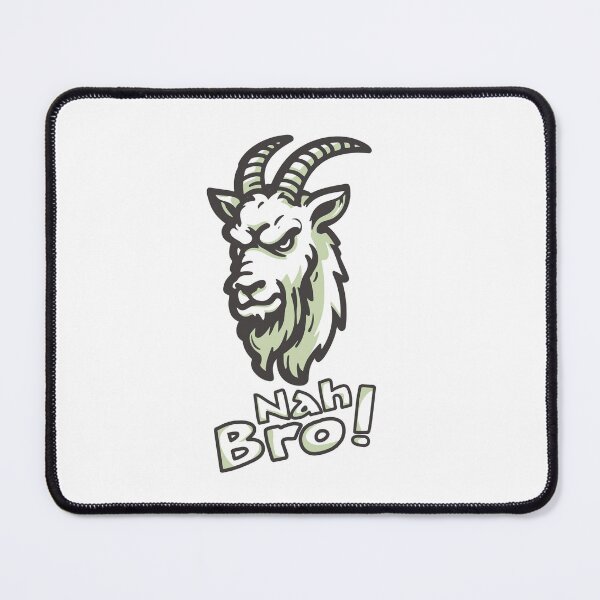 Item preview, Angry Goat 'Nah Bro' Sticker designed and sold by KBCray.