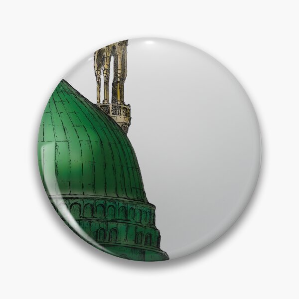 Item preview, Green Dome of Masjid Nabawi – Color Sketch Islamic Art designed and sold by Arteva Stories.