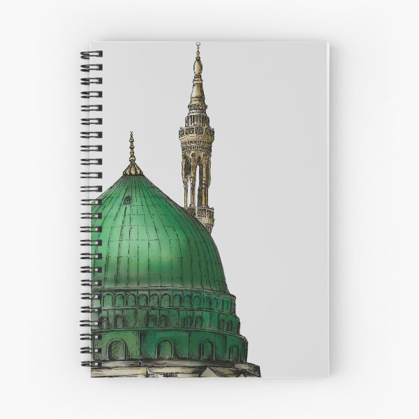 Item preview, Green Dome of Masjid Nabawi – Color Sketch Islamic Art designed and sold by Arteva Stories.