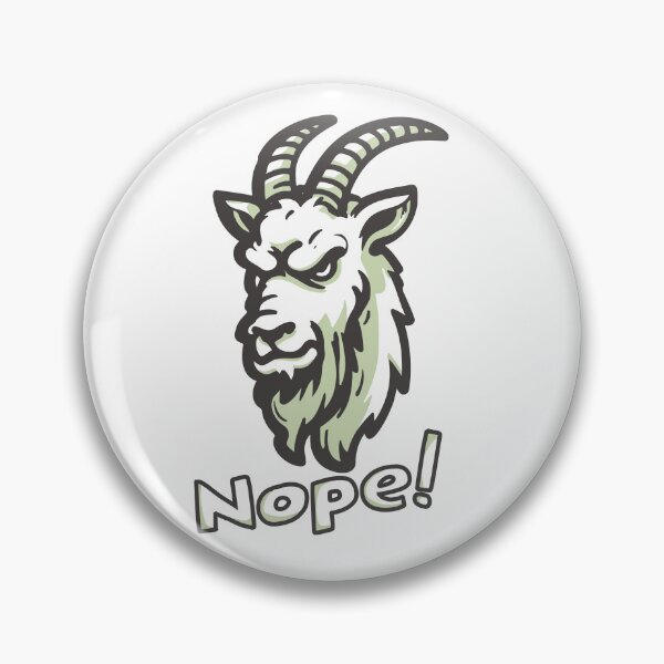 Item preview, Angry Goat 'Nope' Sticker designed and sold by KBCray.