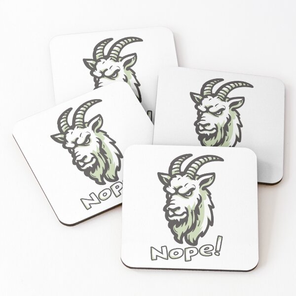 Item preview, Angry Goat 'Nope' Sticker designed and sold by KBCray.