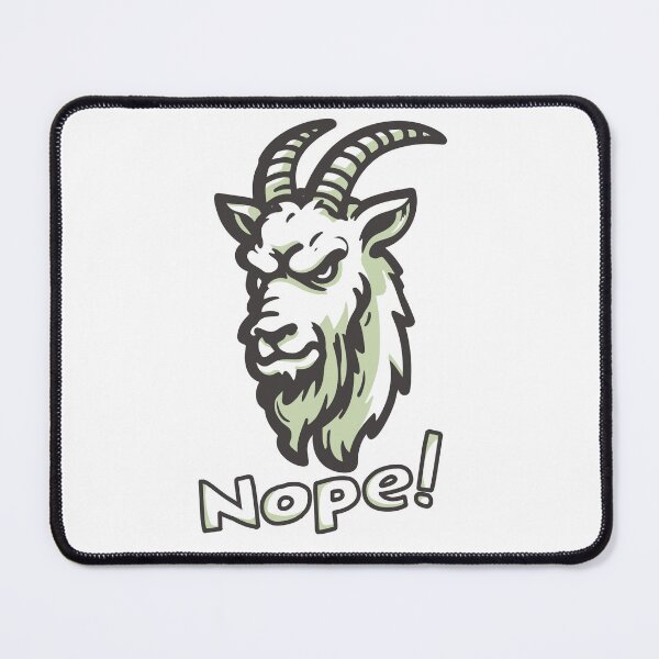Item preview, Angry Goat 'Nope' Sticker designed and sold by KBCray.