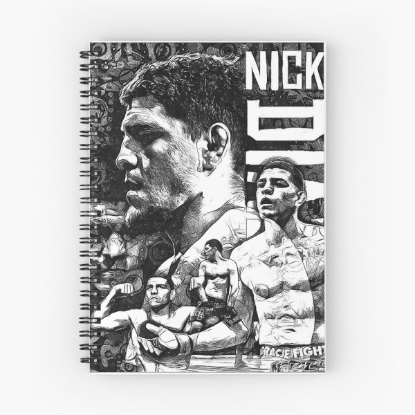 Artikelvorschau, Nick Diaz Schwarz-Weiß-Zeichnung entworfen und verkauft von bustechand.