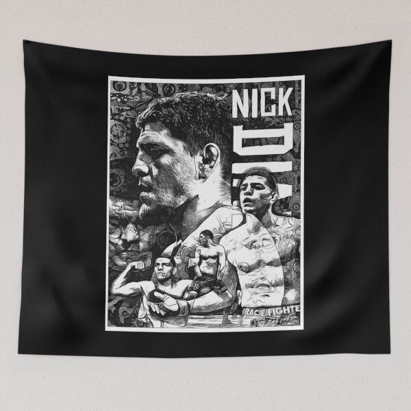 Aperçu de l'œuvre Dessin noir et blanc de Nick Diaz créée et vendue par bustechand.