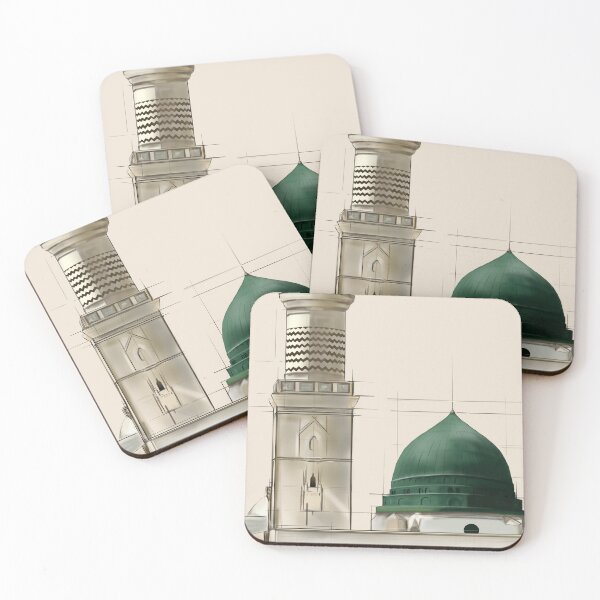 Item preview, Geometric Green Dome of Masjid Nabawi – Islamic Digital Art designed and sold by Arteva Stories.