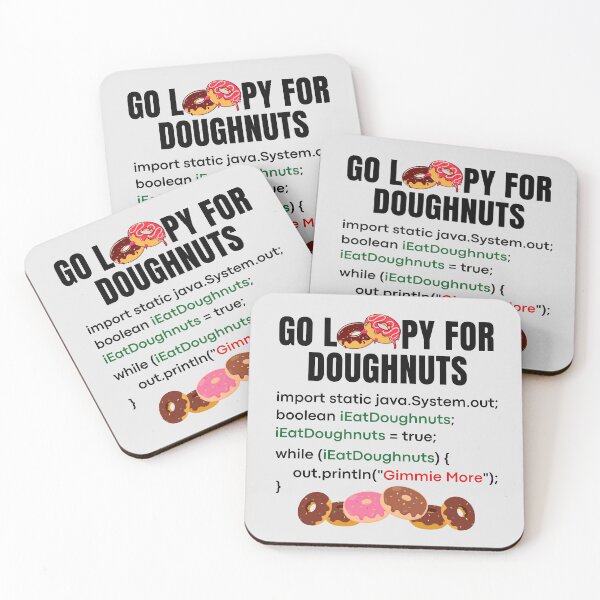 Item preview, Programmers Go Loopy for Doughnuts! designed and sold by MPC-Mince-Pies.
