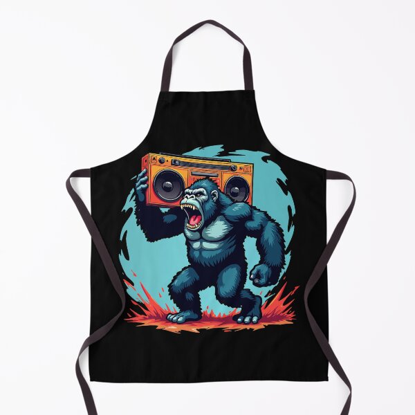 Item preview, Retro Gorilla Power – The King with the Boombox designed and sold by Hans-Design.