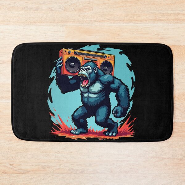 Item preview, Retro Gorilla Power – The King with the Boombox designed and sold by Hans-Design.