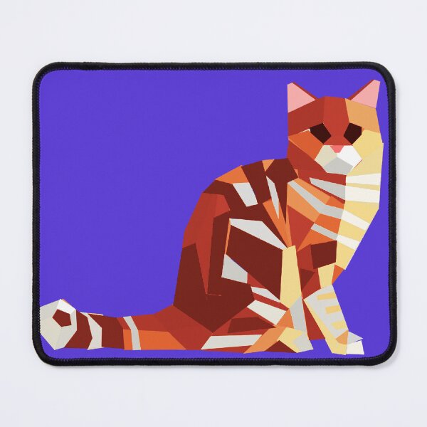 Item preview, Low Poly Cat – Geometric Orange Feline designed and sold by Just-Draws-22.