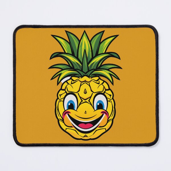Item preview, illustration of a smiling pineapple character designed and sold by Royalsticker.