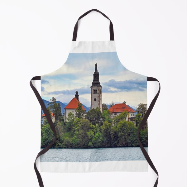 Item preview, Pilgrimage Church of the Assumption of Maria in the morning landscape,Lake Bled, Slovenia designed and sold by goceris.