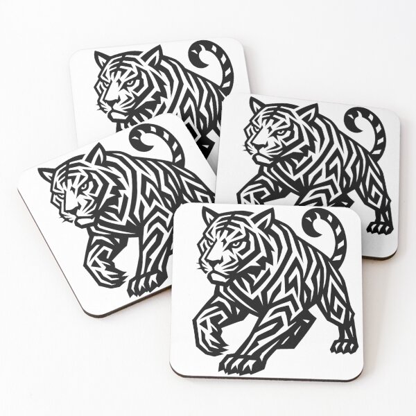 Item preview, Tribal Tiger – Minimalist Black Design | Tribal Tiger Tattoo Style designed and sold by DjokosDisigns.