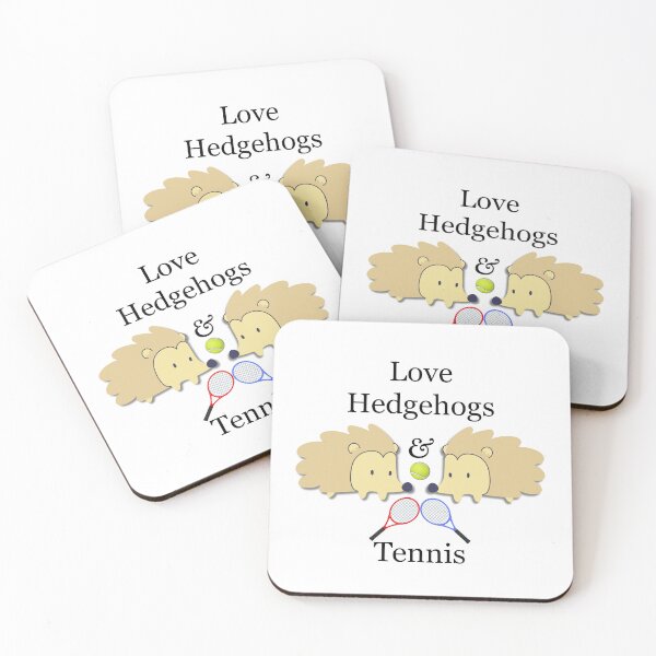 Item preview, Love Hedgehogs and Tennis designed and sold by MFellArt Creations.