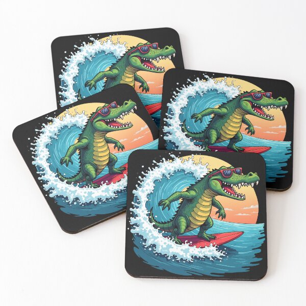 Item preview, Surf King Croc – The cool crocodile on the wave designed and sold by Hans-Design.