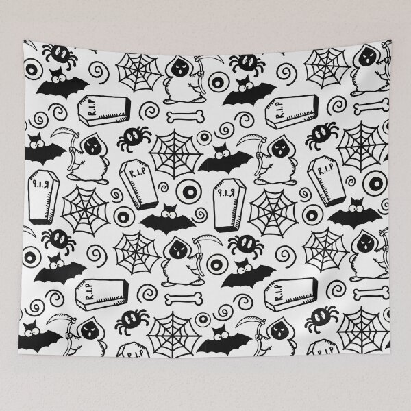 Item preview, Halloween pattern. Bats, spiders, and coffins. designed and sold by MagelliShop.