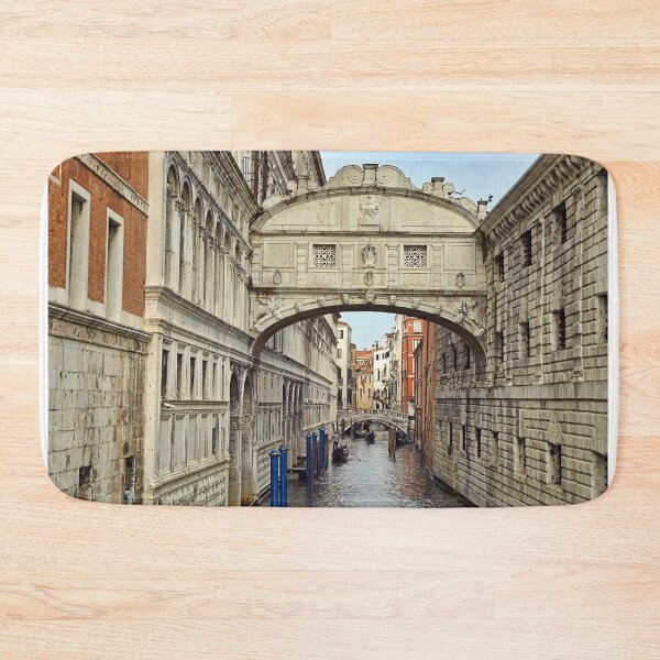 Item preview, Gondolas floating on canal towards Bridge of Sighs, Ponte dei Sospiri,Venice, Italy designed and sold by goceris.