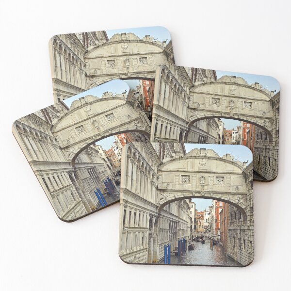 Item preview, Gondolas floating on canal towards Bridge of Sighs, Ponte dei Sospiri,Venice, Italy designed and sold by goceris.