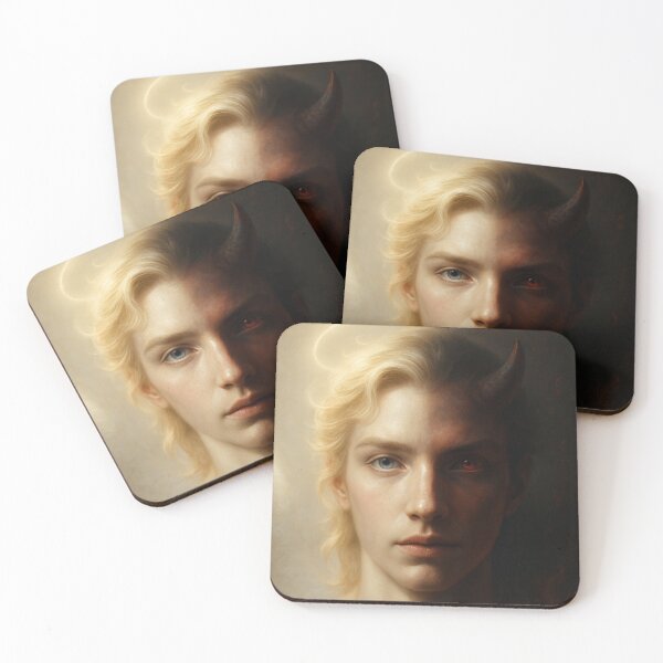 Item preview, Realistic Portrait of a Face Blending Angelic and Demonic Features designed and sold by RastislavS.