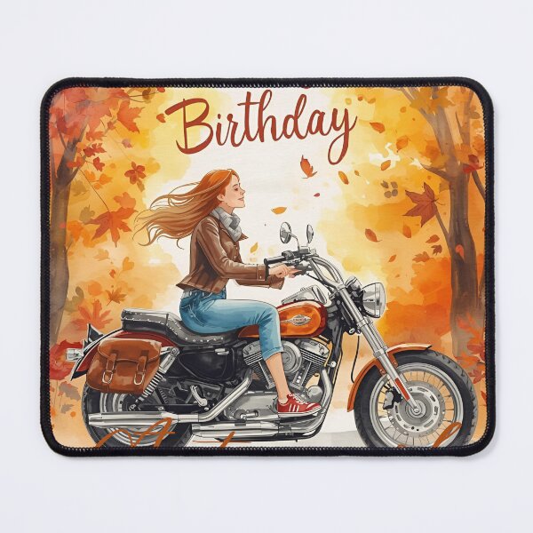 Item preview, Autumn birthday card -motorcycle designed and sold by Dorisartist.