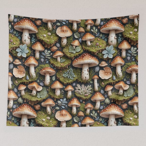 Item preview, Stay Wild With Cute Mushrooms designed and sold by outfiel.